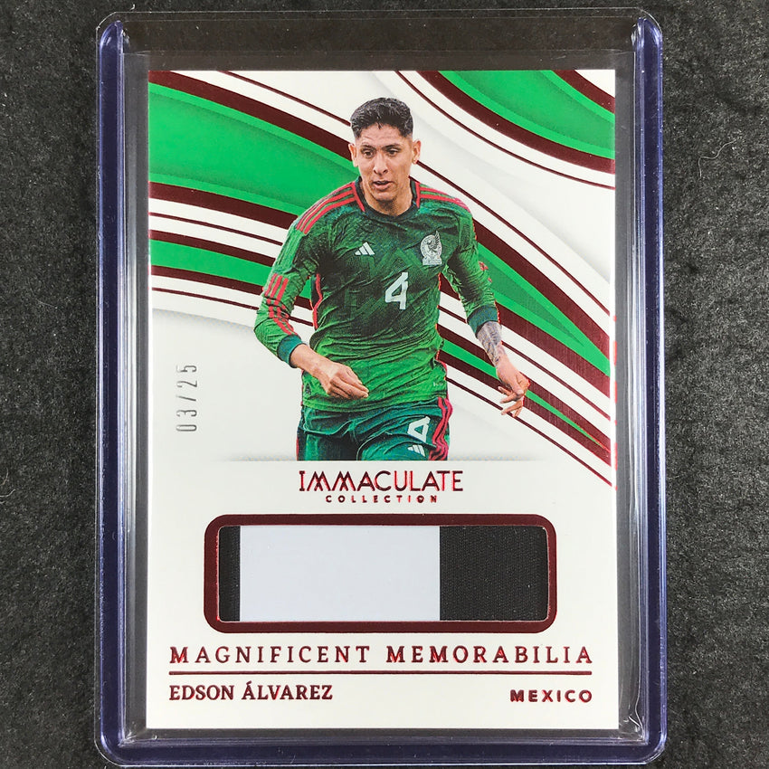 2023-24 Immaculate Soccer EDSON ALVAREZ Magnificent Memorabilia Ruby Red 3/25