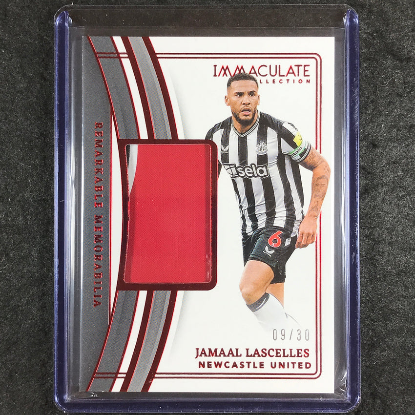 2023-24 Immaculate Soccer JAMAAL LASCELLES Remarkable Memorabilia Ruby Red 9/30
