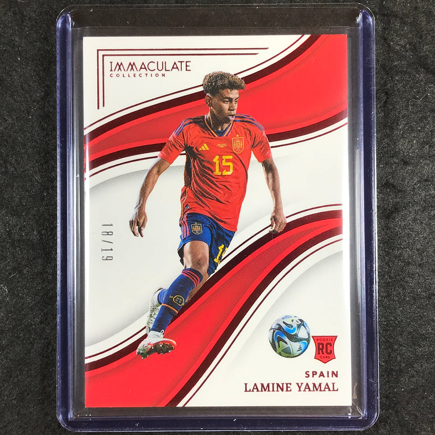2023-24 Immaculate Soccer LAMINE YAMAL Base Rookie Ruby Red 18/19 #50