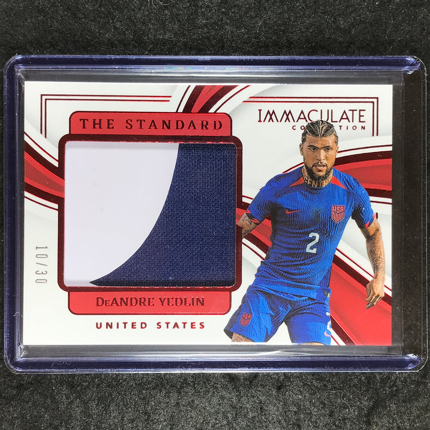 2023-24 Immaculate Soccer DEANDRE YEDLIN The Standard Patch Ruby Red 10/30