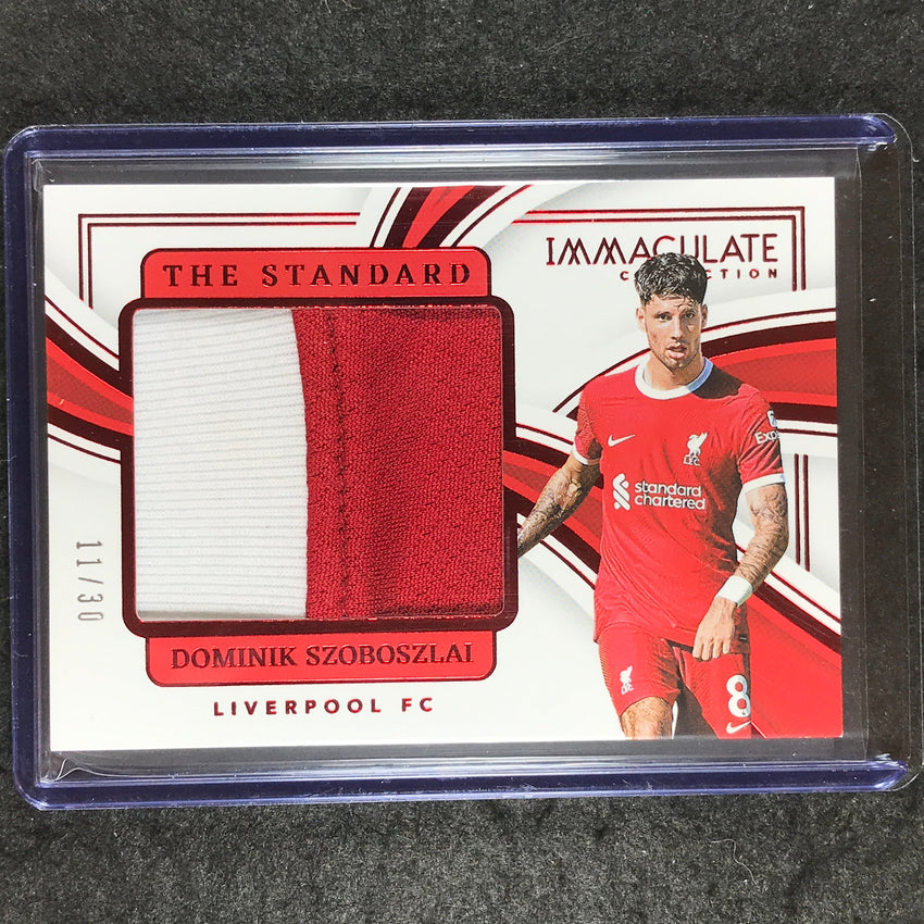 2023-24 Immaculate Soccer DOMINIK SZOBOSZLAI The Standard Patch Ruby Red 11/30