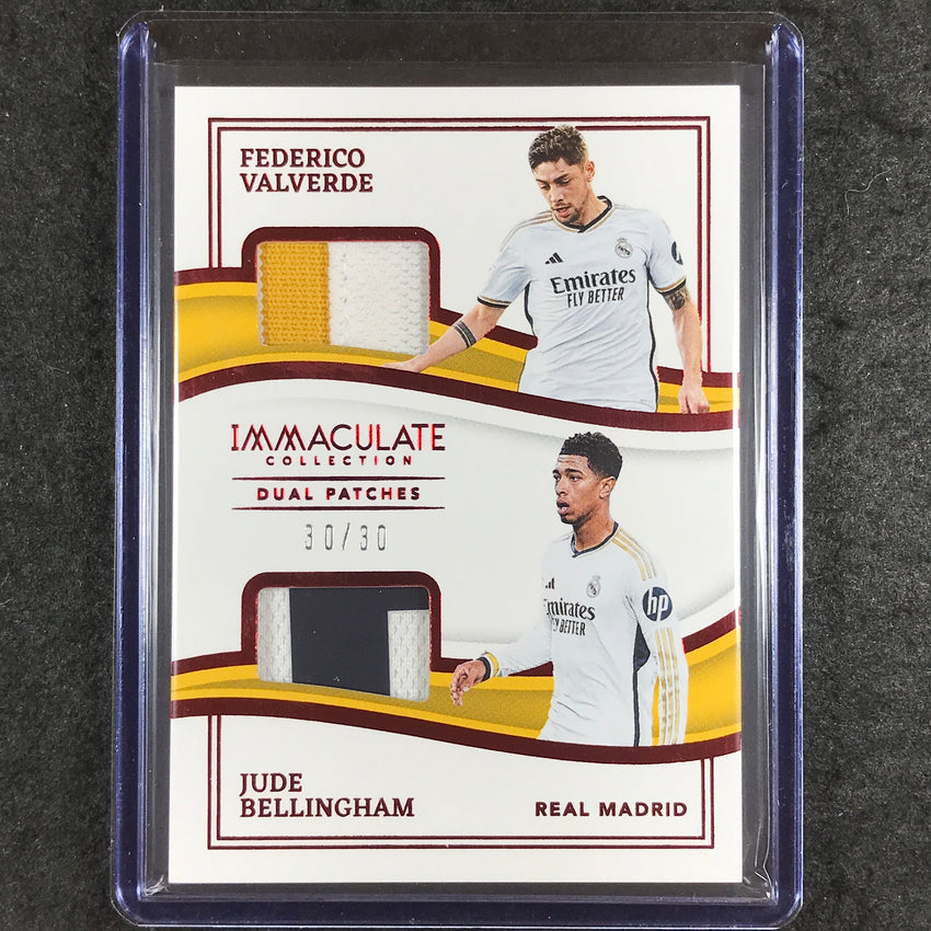 2023-24 Immaculate Soccer VALVERDE JUDE BELLINGHAM Dual Patches Ruby Red 30/30