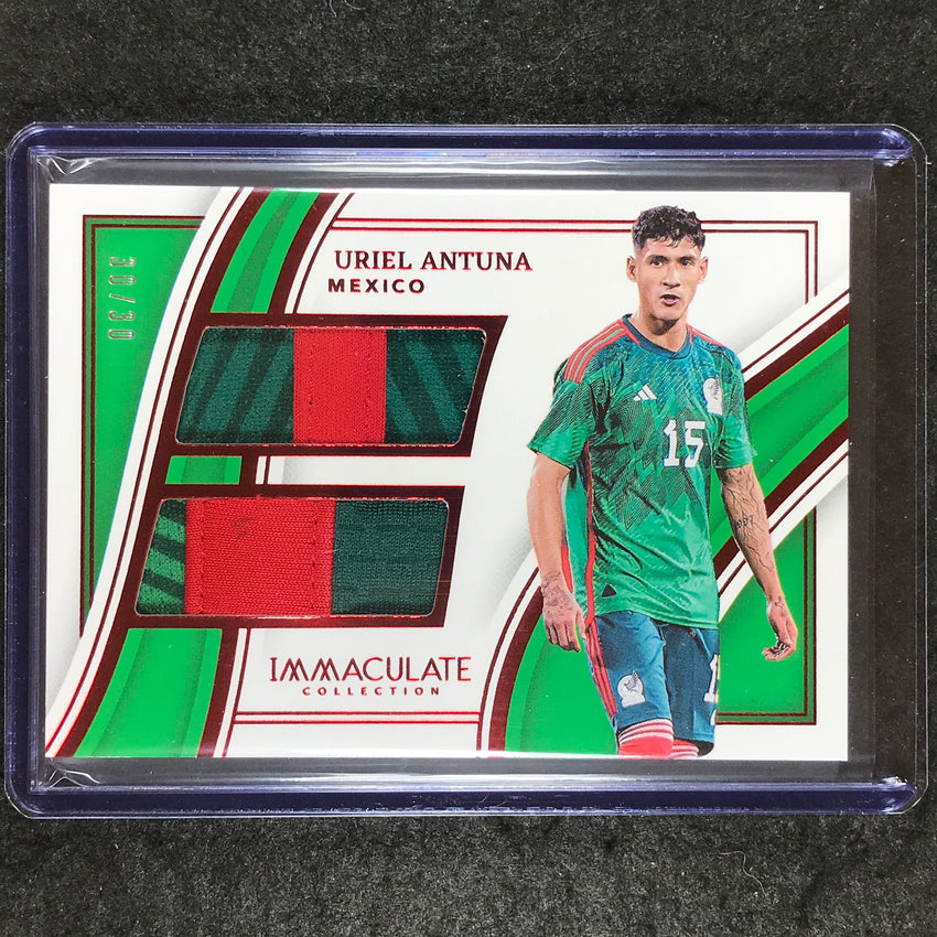 2023-24 Immaculate Soccer URIEL ANTUNA Jumbo Dual Patches Ruby Red 30/30