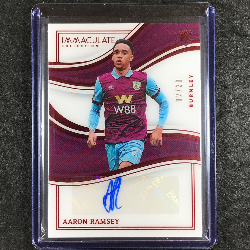 2023-24 Immaculate Soccer AARON RAMSEY Acetate Rookie Auto Ruby Red 2/30