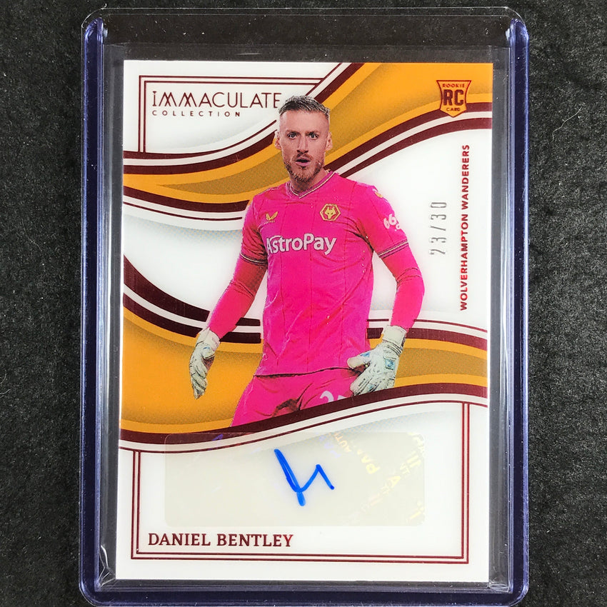 2023-24 Immaculate Soccer DANIEL BENTLEY Acetate Rookie Auto Ruby Red 23/30