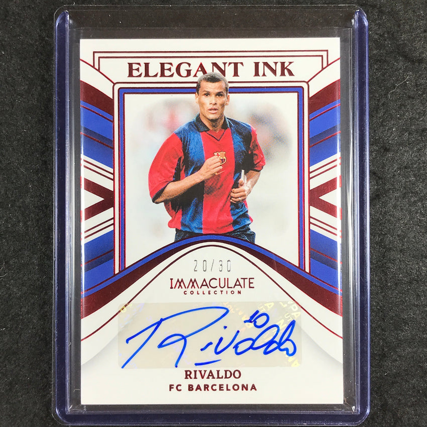 2023-24 Immaculate Soccer RIVALDO Elegant Ink Auto Ruby Red 20/30