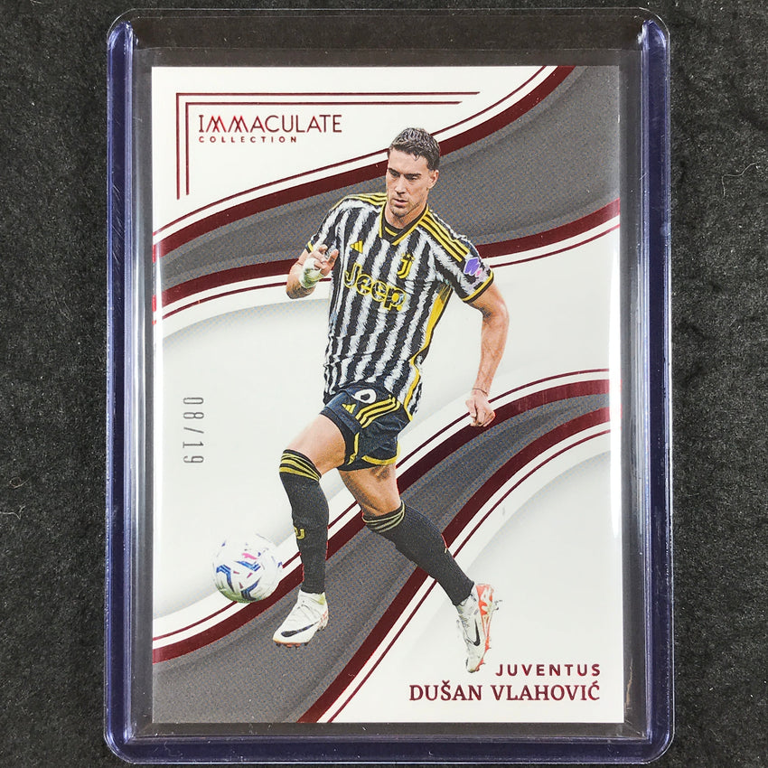 2023-24 Immaculate Soccer DUSAN VLAHOVIC Base Ruby Red 8/19 #67