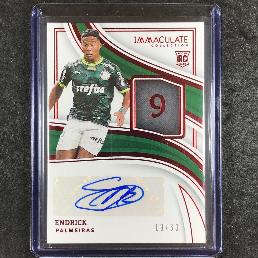 2023-24 Immaculate Soccer ENDRICK Numbers Signatures Rookie Auto Ruby Red 18/30