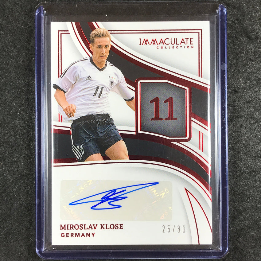 2023-24 Immaculate Soccer MIROSLAV KLOSE Numbers Auto Ruby Red 25/30