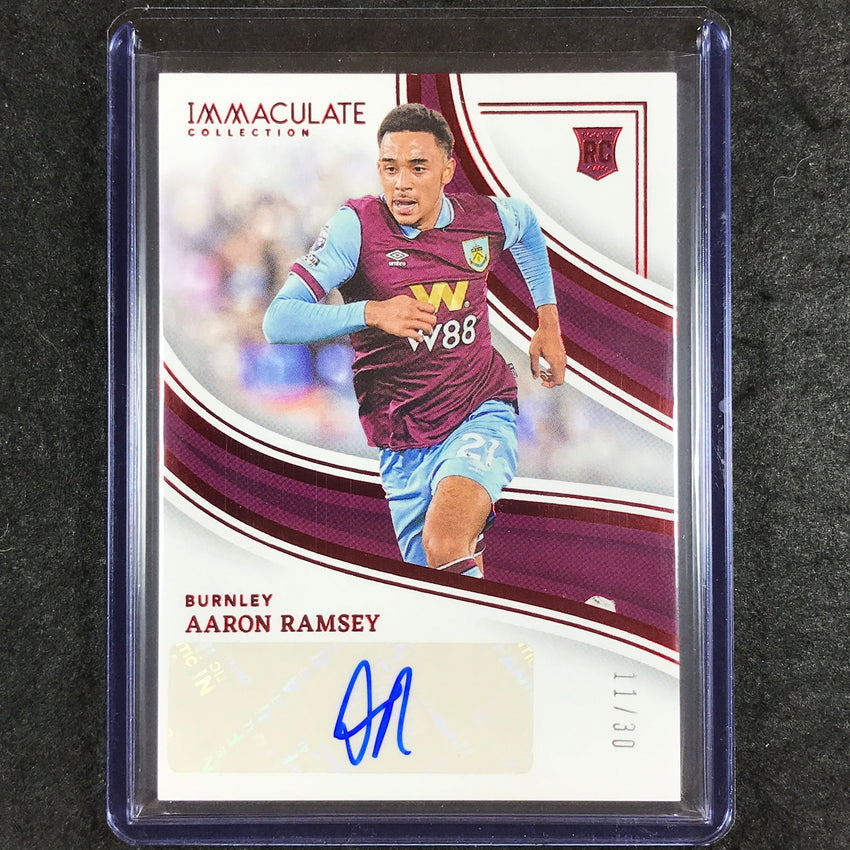 2023-24 Immaculate Soccer AARON RAMSEY Numbers Rookie Auto Ruby Red 11/30