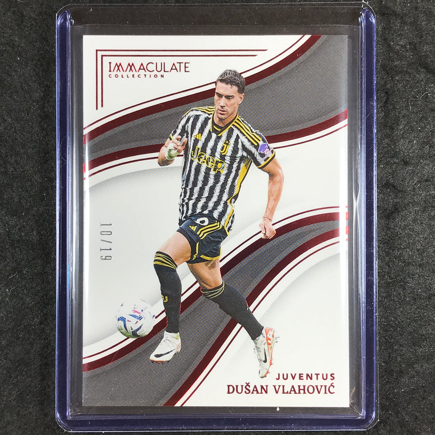 2023-24 Immaculate Soccer DUSAN VLAHOVIC Base Ruby Red 10/19 #67