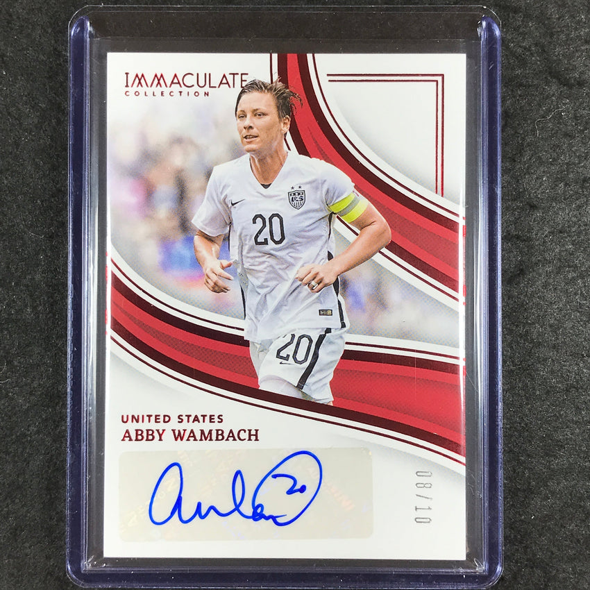 2023-24 Immaculate Soccer ABBY WAMBACH Numbers Auto Ruby Red 8/10