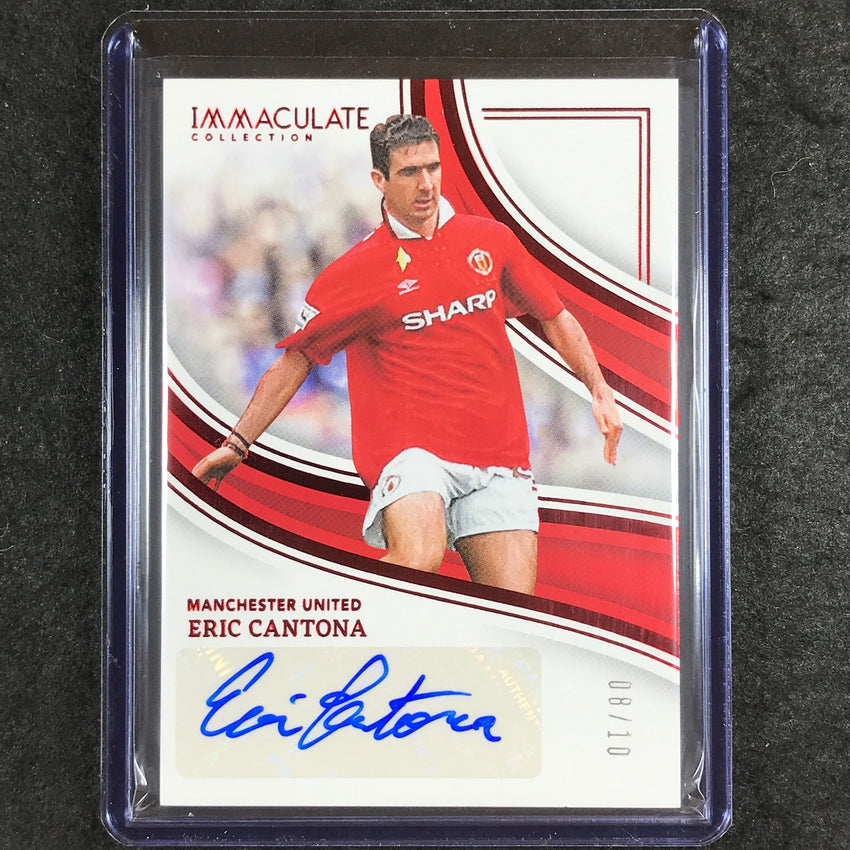 2023-24 Immaculate Soccer ERIC CANTONA Numbers Auto Ruby Red 8/10