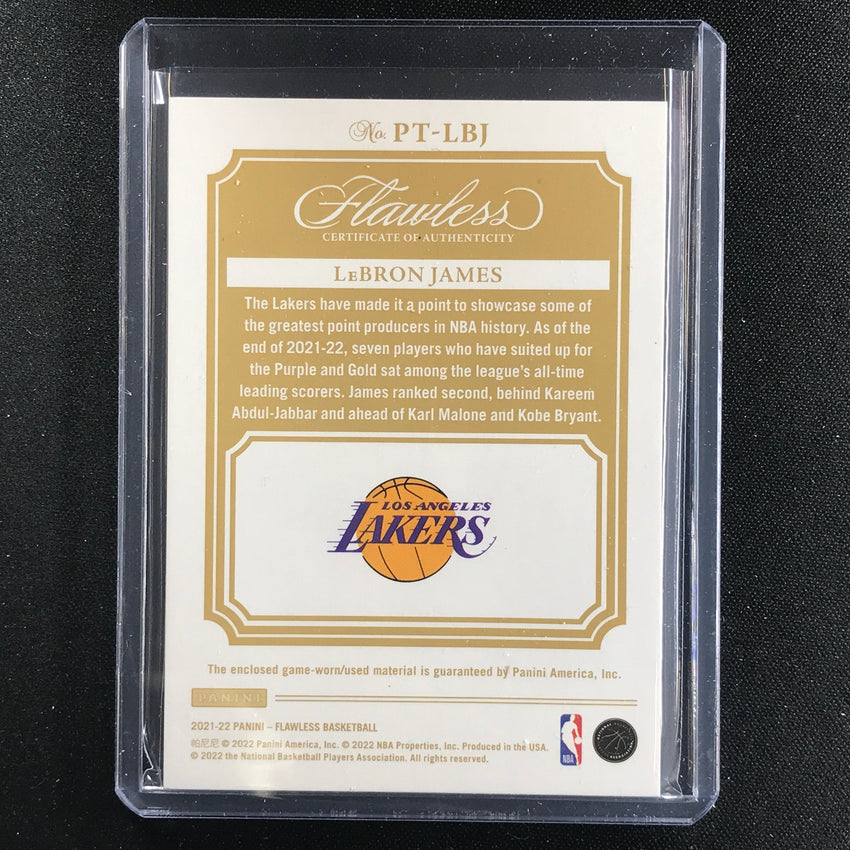 2021-22 Flawless Lebron James Patches Silver 5/20