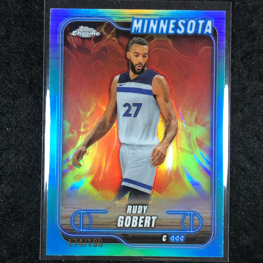 2024-25 Topps Chrome Basketball RUDY GOBERT Aqua 174/199 #90