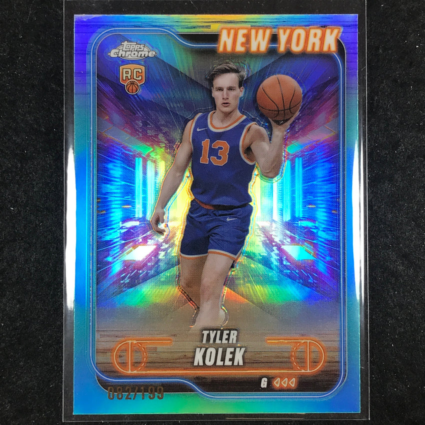 2024-25 Topps Chrome Basketball TYLER KOLEK Rookie Aqua 82/199 #167