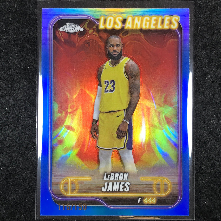 2024-25 Topps Chrome Basketball LEBRON JAMES Blue 116/150 #22