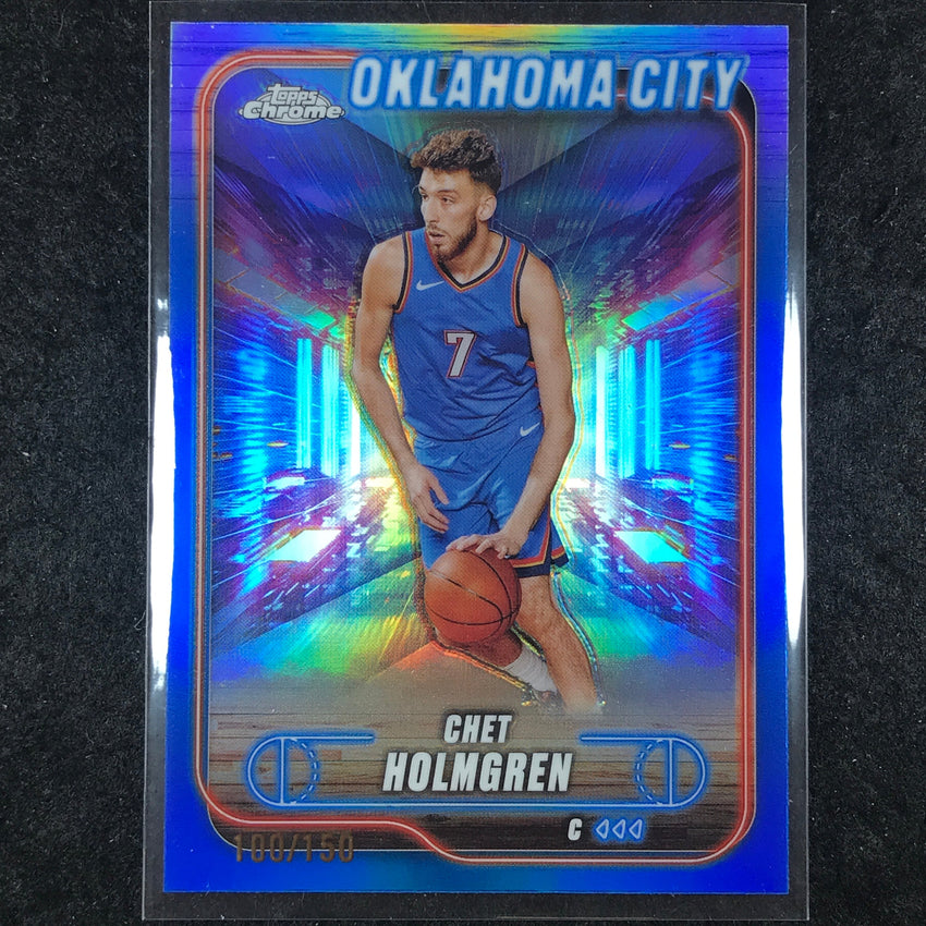 2024-25 Topps Chrome Basketball CHET HOLMGREN Blue 100/150 #99