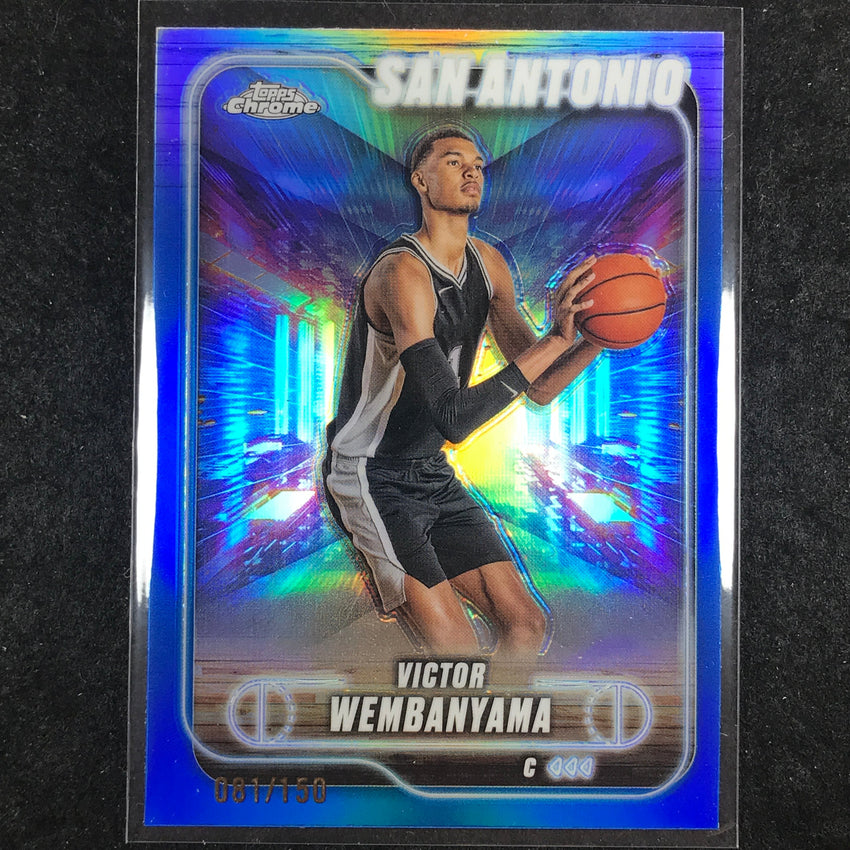 2024-25 Topps Chrome Basketball VICTOR WEMBANYAMA Blue 81/150 #193