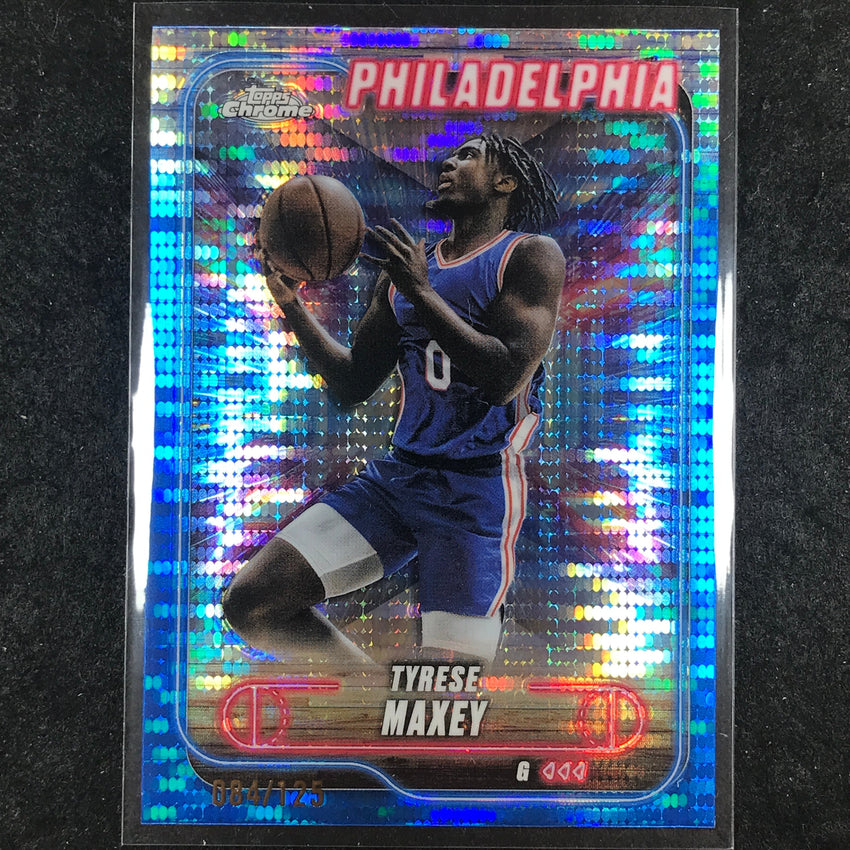 2024-25 Topps Chrome Basketball TYRESE MAXEY Blue Sonar 84/125 #40