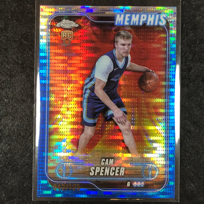 2024-25 Topps Chrome Basketball CAM SPENCER Rookie Blue Sonar 42/125 #130