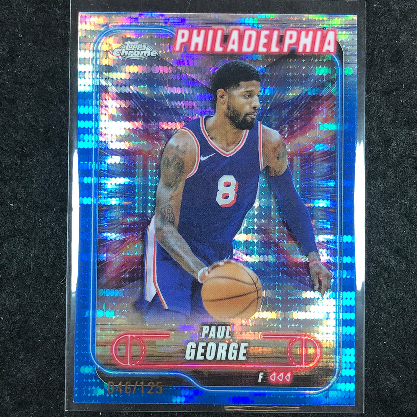 2024-25 Topps Chrome Basketball PAUL GEORGE Blue Sonar 46/125 #135
