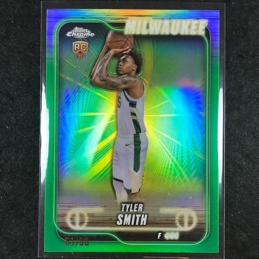 2024-25 Topps Chrome Basketball TYLER SMITH Rookie Base Green 61/99 #196