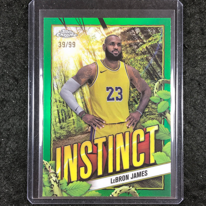 2024-25 Topps Chrome Basketball LEBRON JAMES Instinct Green 39/99 #10