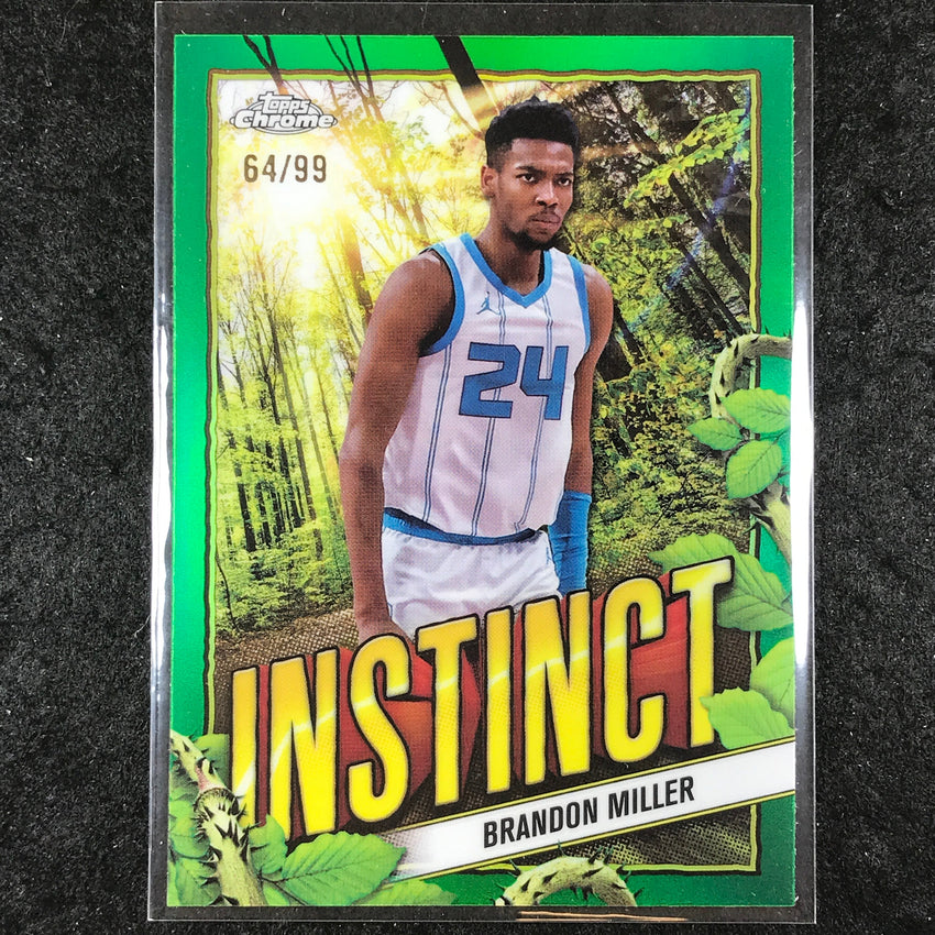 2024-25 Topps Chrome Basketball BRANDON MILLER Instinct Green 64/99 #14