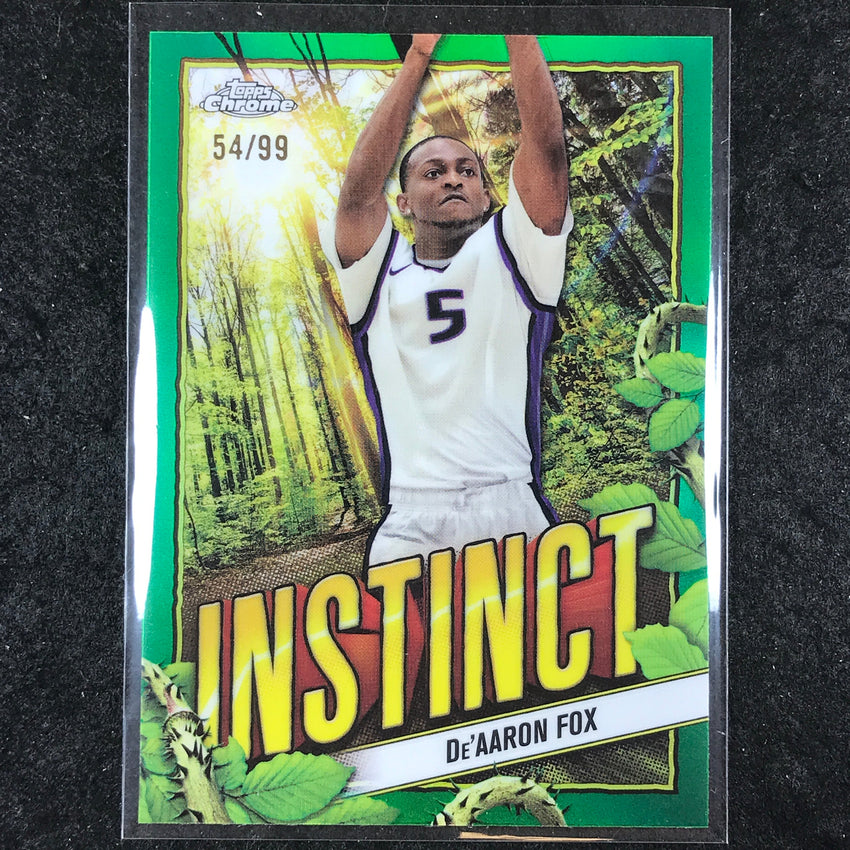 2024-25 Topps Chrome Basketball DE'AARON FOX Instinct Green 54/99 #22