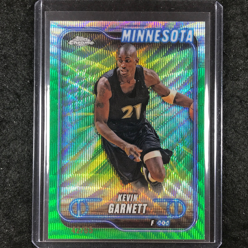 2024-25 Topps Chrome Basketball KEVIN GARNETT Base Green Wave 42/65 #44