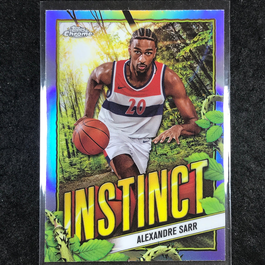 2024-25 Topps Chrome Basketball ALEXANDRE SARR Instinct Rookie Refractor #27