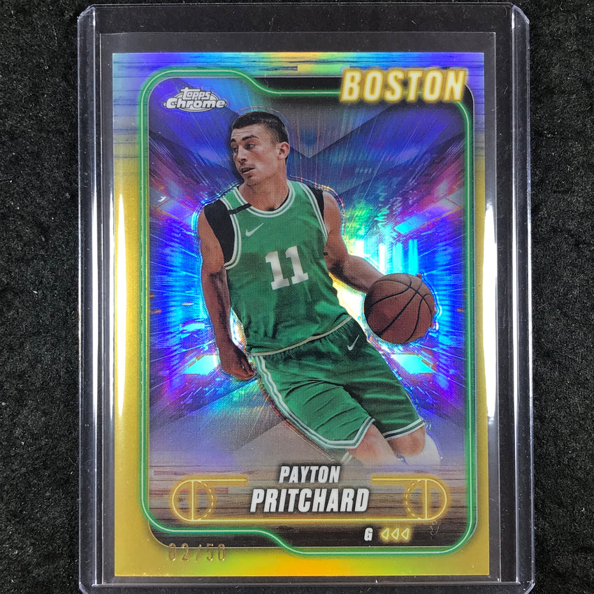 2024-25 Topps Chrome Basketball PAYTON PRITCHARD Base Gold 2/50 #110