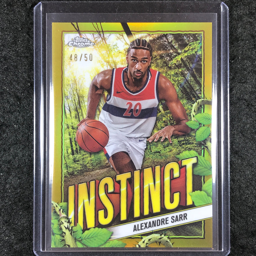 2024-25 Topps Chrome Basketball ALEXANDRE SARR Instinct Rookie Gold 48/50 #27
