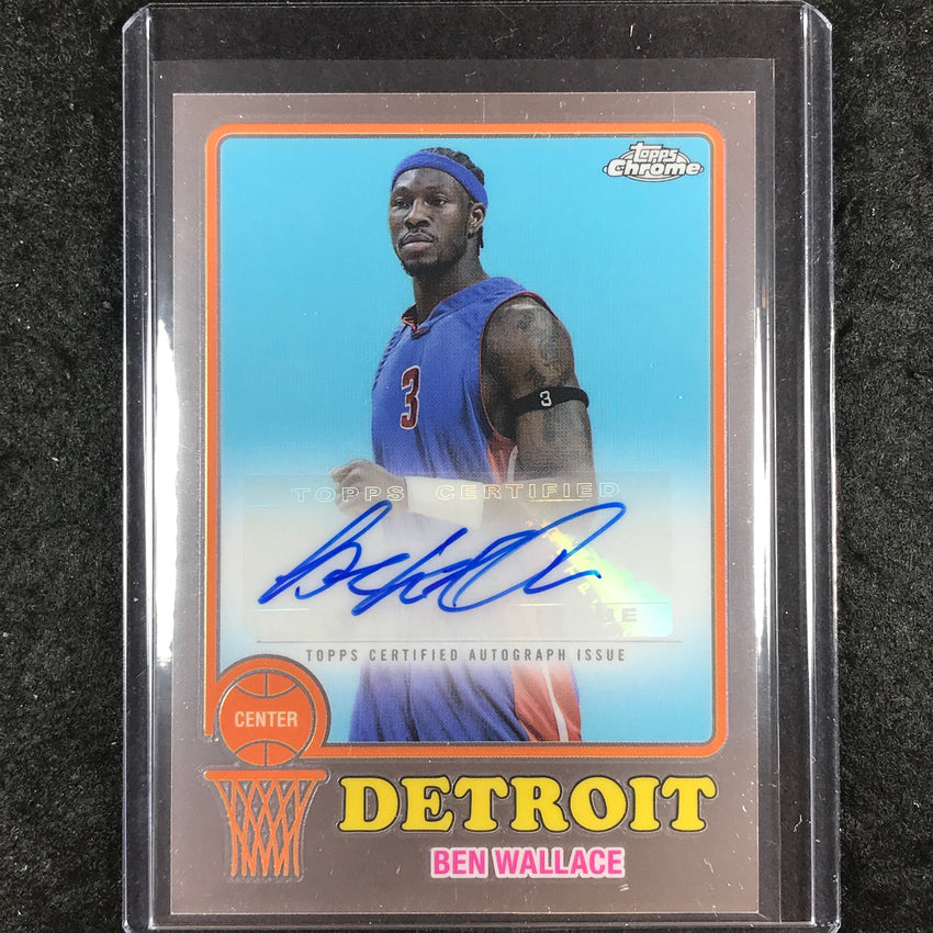2024-25 Topps Chrome Basketball BEN WALLACE 1973 Topps Auto Base #BW