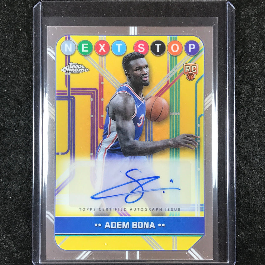 2024-25 Topps Chrome Basketball ADEM BONA Next Stop Rookie Auto Base #AB
