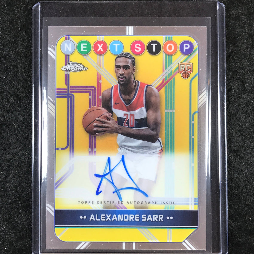 2024-25 Topps Chrome Basketball ALEXANDRE SARR Next Stop Rookie Auto Base #AS