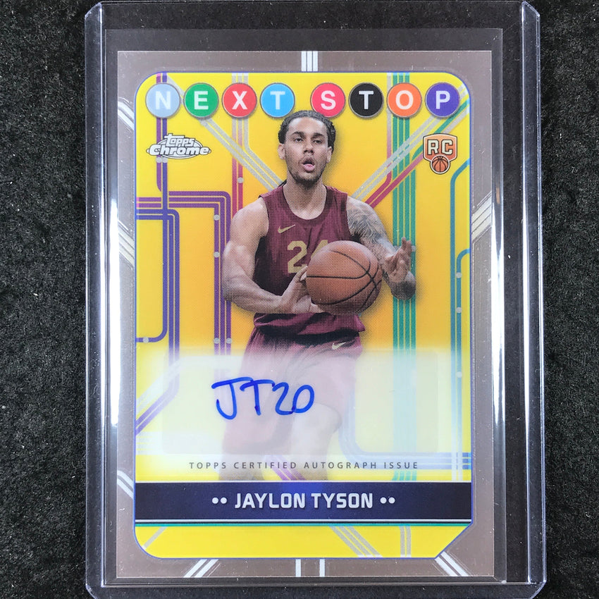 2024-25 Topps Chrome Basketball JAYLON TYSON Next Stop Rookie Auto Base #JT