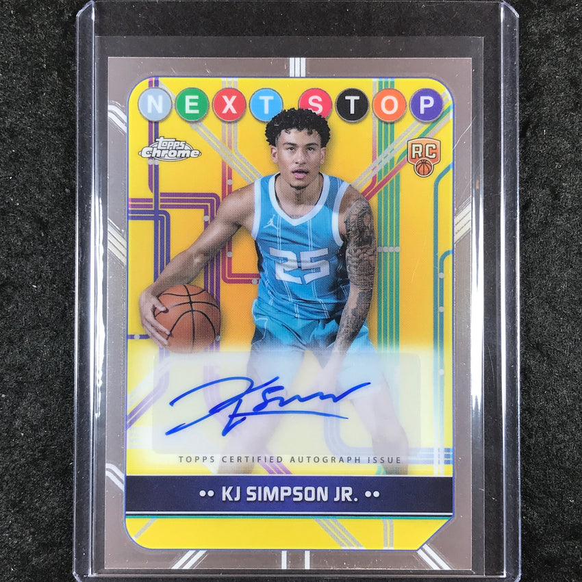 2024-25 Topps Chrome Basketball KJ SIMPSON JR. Next Stop Rookie Auto Base #KS