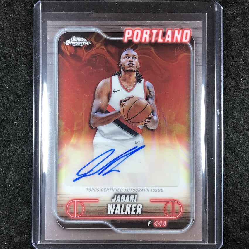 2024-25 Topps Chrome Basketball JABARI WALKER Topps Chrome Auto Base #JWA