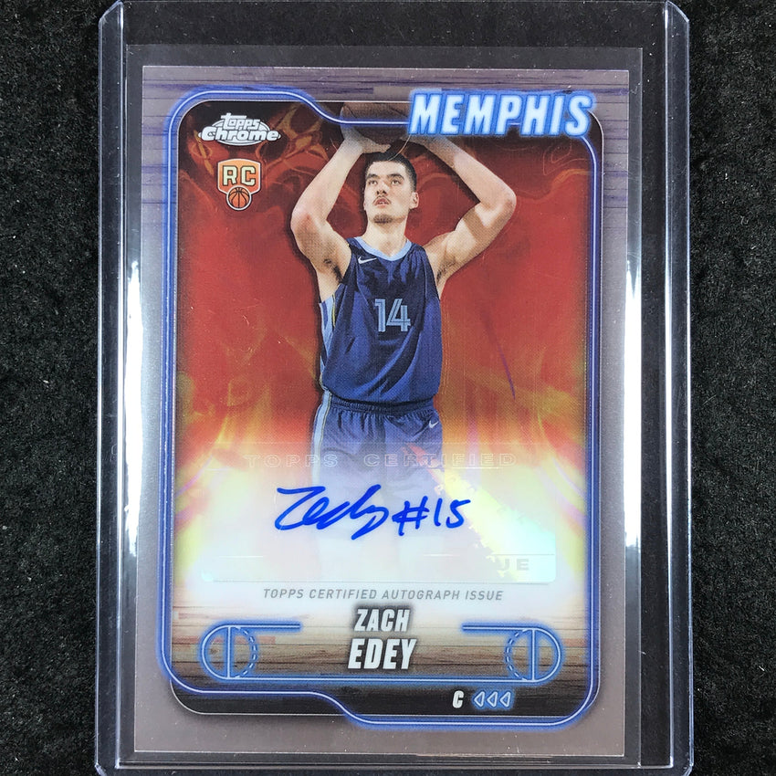 2024-25 Topps Chrome Basketball ZACH EDEY Topps Chrome Rookie Auto Base #ZED