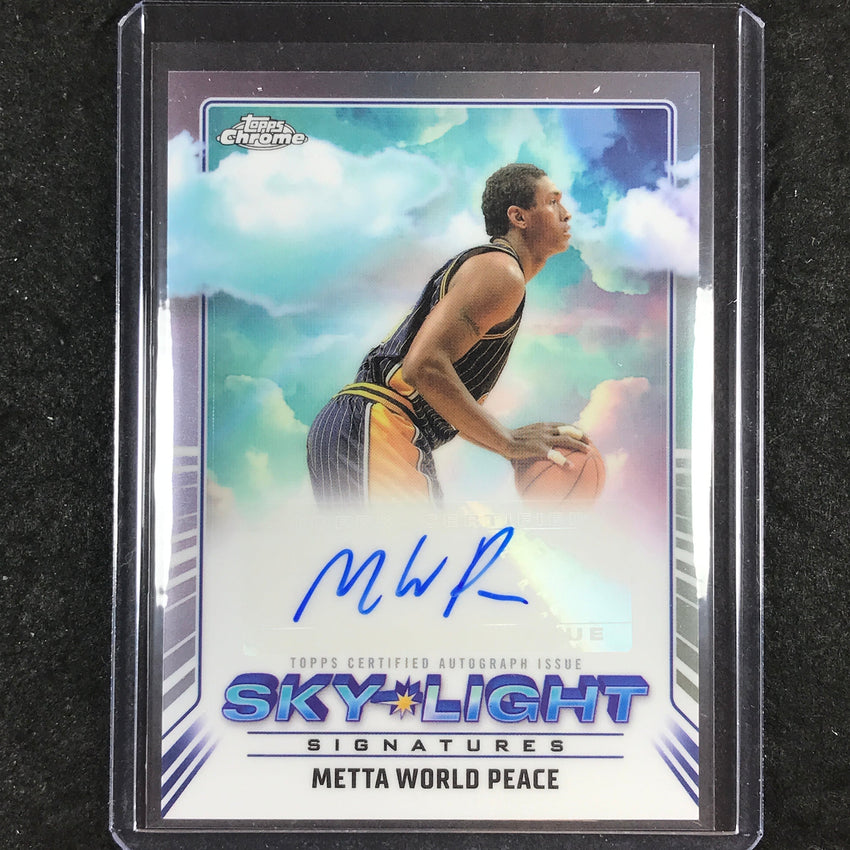 2024-25 Topps Chrome METTA WORLD PEACE Sky-Light Signatures Auto Base #MW