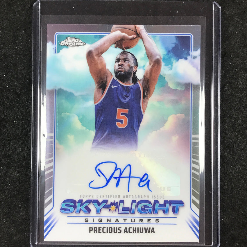 2024-25 Topps Chrome PRECIOUS ACHIUWA Sky-Light Signatures Auto Base #PAC