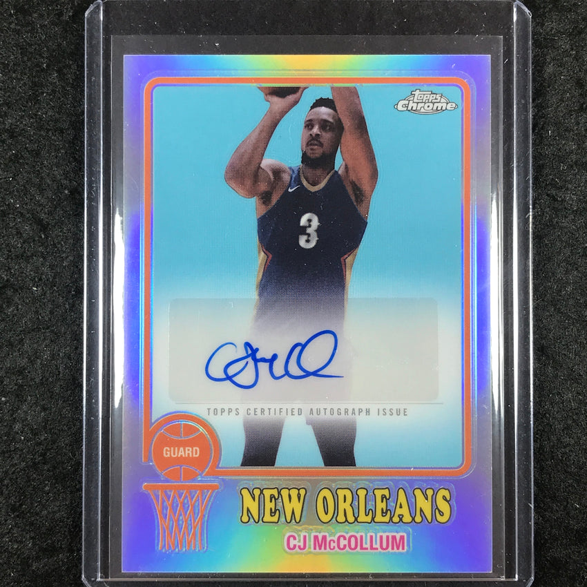 2024-25 Topps Chrome Basketball CJ MCCOLLUM 1973 Topps Auto Refractor #CM