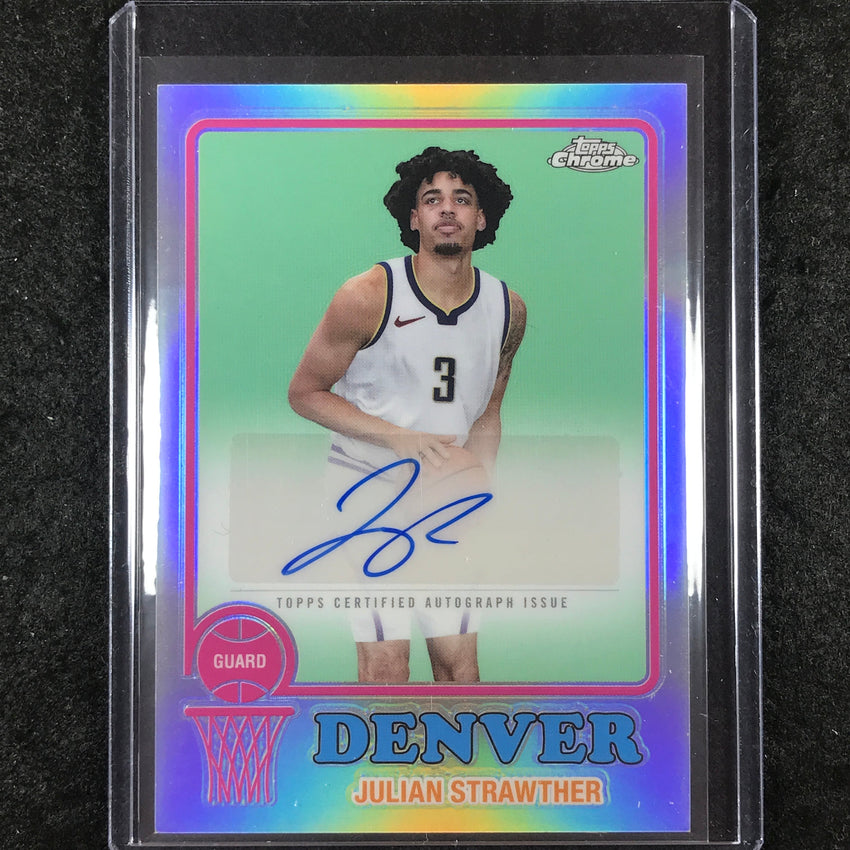 2024-25 Topps Chrome Basketball JULIAN STRAWTHER 1973 Topps Auto Refractor #JS