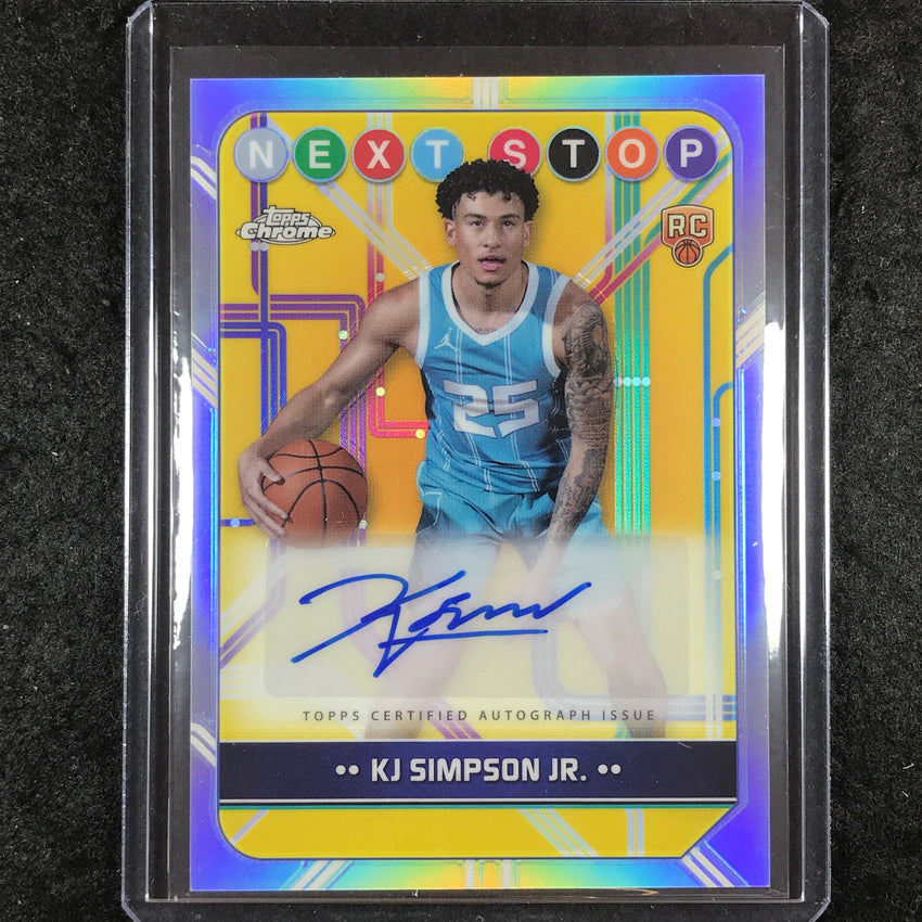 2024-25 Topps Chrome KJ SIMPSON JR. Next Stop Rookie Auto Refractor #KS