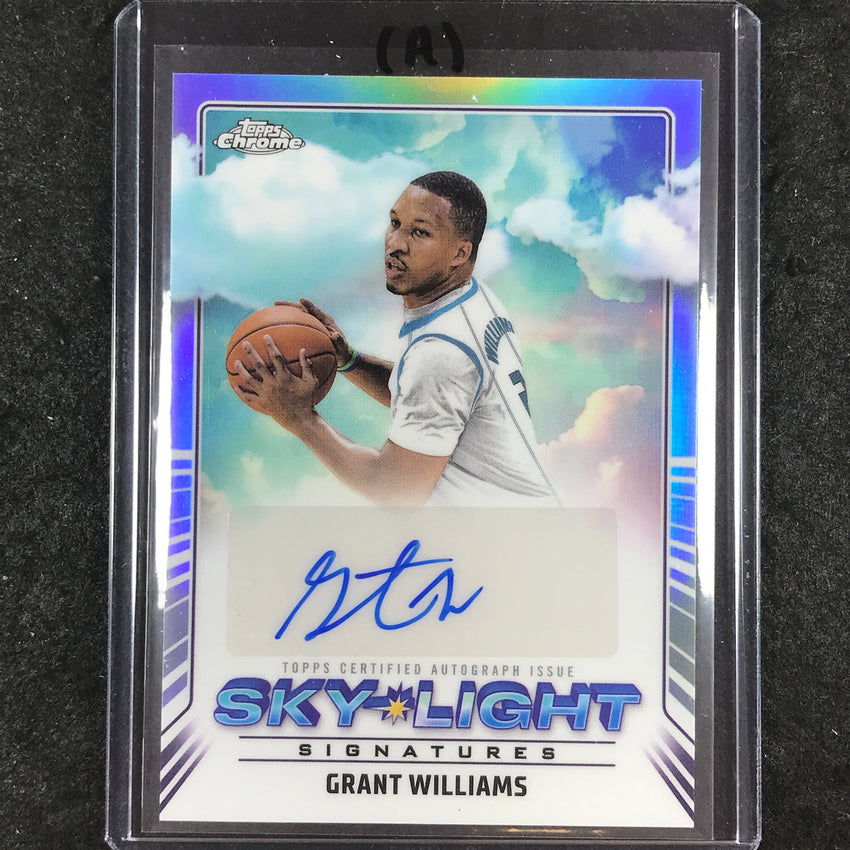 2024-25 Topps Chrome GRANT WILLIAMS Sky-Light Signatures Auto Refractor #GW (A)