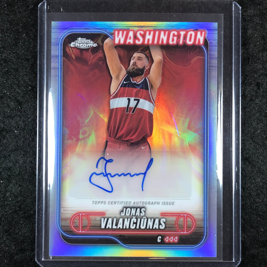 2024-25 Topps Chrome JONAS VALANCIUNAS Topps Chrome Auto Refractor #JVA