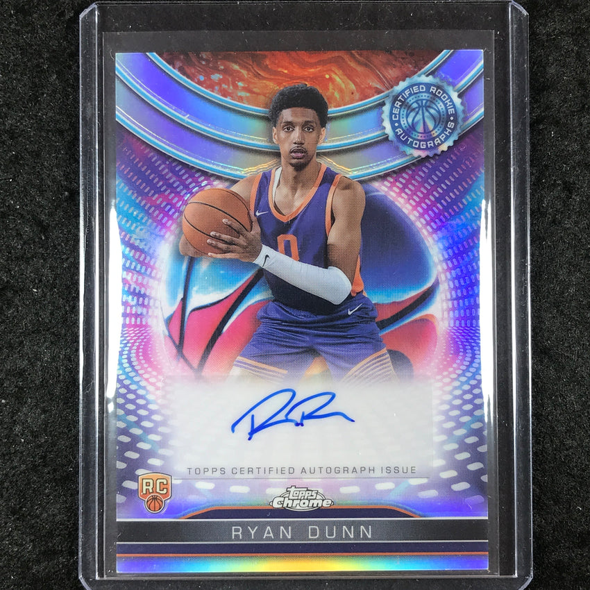 2024-25 Topps Chrome Basketball RYAN DUNN Certified Rookie Auto Refractor #RDU