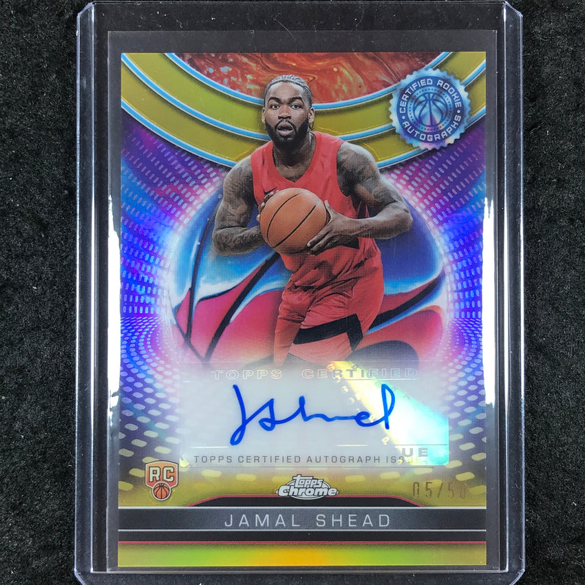2024-25 Topps Chrome Basketball JAMAL SHEAD Certified Rookie Auto Gold 5/50
